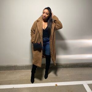 Missguided Teddy Coat Size 2
